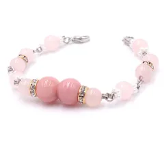 羽織紐 着物 マグネット 天然石 翠嵐工房 ローズクォーツ ピンク 金 ゴールド 銀 シルバー オフホワイト 白 パワーストーン ラ No.10-5807