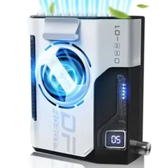 腰掛け扇風機携帯夏の旅の神器!10000mAh長時間駆動ベルトファン可能ポータブル扇風機、5段階超強風腰掛けファン、Type-C充電、多シーン対応、熱中症対策(ホワイト)(White)