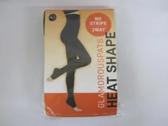 C363【未使用】グラマラスパッツ　ヒートシェイプ　ノーストライプ　M-L　裏起毛　2WAYタイプ