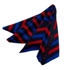 GIVENCHY ジバンシー 大判スカーフ 紺 赤 青 ボーダー スカーフ レディース メンズ