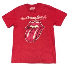 The Rolling Stones ローリングストーンズ バンド ビッグプリント ヴィンテージ US古着 赤 Tシャツ Mサイズ