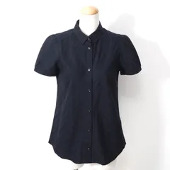 ☆極美品 ブルーレーベルクリストブリッジ BLUE LABEL CRESTBRIDGE ストレッチ 半袖 ブラウス シャツ 38 ブラック チェック柄 レディース 正規品 4-YE004