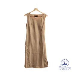 ☆美品☆ ROPE ロペ ワンピース ロング ノースリーブ シンプル レディース ベージュ 9AT 901-1617 送料無料 古着