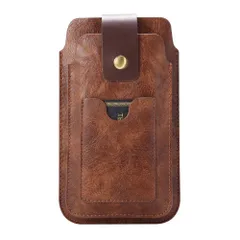 ☆ ブラウン ☆ M(6.4インチ) ☆ スマホポーチ ウエストポーチ スマホポーチ 縦型 ベルト スマホケース 腰 スマホ ベルトポーチ メンズ スマホ入れ 携帯ケース 携帯入れ スマホウエストポーチ ポーチ ポシェット ベルト通し ベルトにつける