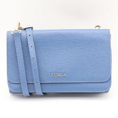 FURLA フルラ ショルダーバッグ ウォレットバッグ ブルー サフィアーノ 