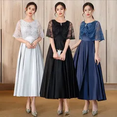 結婚式 ワンピース マキシワンピ パーティー ドレス フォーマル 大きいサイズ  お呼ばれ デート ゆったり 女子会 食事会パーティードレス xiuhua04