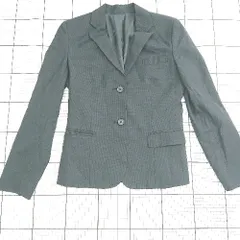 ◇ ⊂ AWAW by JUNKO SHIMADA チェック柄 長袖 ジャケット サイズ9AR ブラック系 レディース E  【1508250006159】