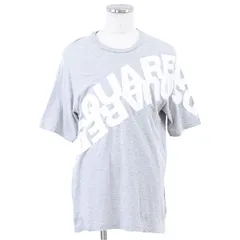 DSQUARED2 ディースクエアード Tシャツ ロゴ クルーネック ショートスリーブ 半袖 サイドスリット カットソー トップス タグ付属 メンズ サイズ S グレー ホワイト 灰色 白 イタリア製 S74GD0698のサムネイル