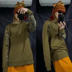 LEGENDARY Whitetails Deer Graphics Realtree Switching Raglan SleetSweatshirt 鹿 プリント リアルツリー 迷彩 切替 ラグランスリーブ スウェット