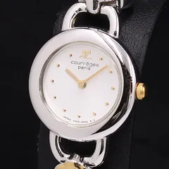 【稼働/良品】courregee クレージュ クオーツ ホワイト レディース 稼働/良品】courregee クレージュ クオーツ ホワイト レディース