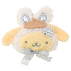 サンリオキャラクターズ シークレットヘアクリップ ふわふわスノーラビット ポムポムプリン