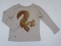 ボンポワン ボンポアン bonpoint アウトレット 子供服 女の子 4歳 約 100cm 長袖 Tシャツ ロンT グレー 春 夏 ★2 トップス ガールズ 女児 キッズ プチプラ 【中古】 ユーズド リサイクル こども