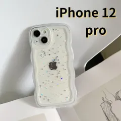 【SHOPS MON】iPhone12 pro スマホケース なみなみ クリア シンプル 軽量 おしゃれ かわいい 透明 E047