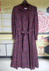 ヘッジレディース リバティ フラワー プリント ミディ ワンピース