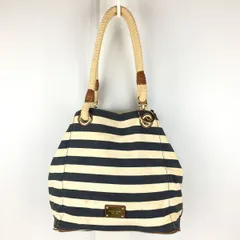 MICHAEL KORS/ミッシェルコース　トートバッグ　青×白/ボーダー柄　持ち手ロープ編み　キャンバス生地　/レディース　管NO.sB14-44