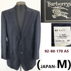 90sビンテージ/Burberrys★カシミヤ混/テーラードジャケット【A5/M/紺系】チェック柄/シングル/2釦/◆BA831L