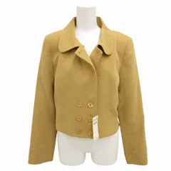 クロエ CHLOE タグ付き ヴィンテージ ジャケット ブレザー ウール 2WAY チェック クロップド丈 42 XL ベージュ /HD 0904 ■DC6のサムネイル