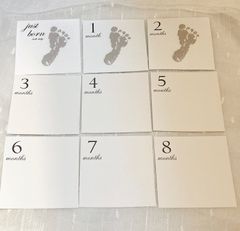 2506【即日発送】★大人気★マンスリーカード　月齢カード　あしがた　ましかく