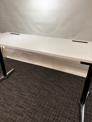 【昇降機能◎】イトーキ トイロデスク 電動昇降式 幅広タイプ ブラック脚×ホワイト天板 ワークデスク／在宅／スタンディング対応