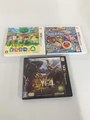 ＊ 【まとめ売り】Nintendo 3DS MONSTER HUNTER４ とびだせどうぶつの森 太鼓の達人どんとかつの時空大冒険 3点セット【ゲームソフト】【1】