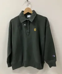 CHAMPION リバースウィーブ スナップボタンスウェットシャツ 刺繍タグ USA製 90s Champion Reverse Weave Snap Cardigan 紺 L 刺繍タグ