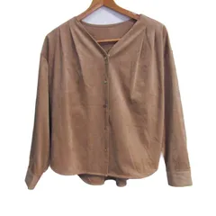 ビス ブラウス シャツ 長袖 未使用 ストレッチ トップス レディース Mサイズ ベージュ VIS