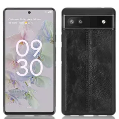 Google Pixel 6a ケース ピクセル6a  レザー 薄型 ソフト ケース 【Color】 ブラックのサムネイル