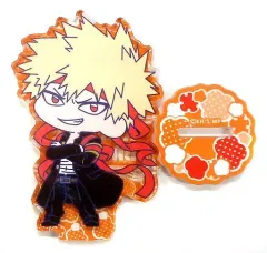 【中古】雑貨 B.爆豪勝己 ビジュアルカラースタンドBIG 応援団Ver. 「僕のヒーローアカデミア」 JUMP SHOP限定