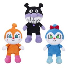 セガトイズ(SEGA TOYS) アンパンマン プリちぃビーンズS Plus 3体 ぬいぐるみ セット バイキンマン ドキンちゃん コキンちゃん 