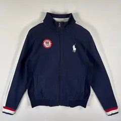 【入手困難】Ralph Lauren トラックジャケット 刺繍ロゴ ネイビー 紺 Amazon | (ポロラルフローレン) POLO RALPH LAUREN アームライン