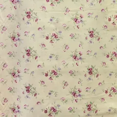 S-509 YUWA花柄生地ベージュ1m