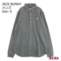 JACK BUNNY ジャックバニー 長袖ポロシャツ グレー系 6 [240101140457]#