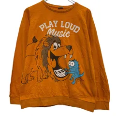 ロンT ロングTシャツ キッズ 140～ オレンジ ホワイト プルオーバー キャラクター プリント 古着卸 アメリカ仕入 a611-6103