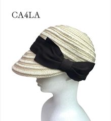 完売品】美品☆CA4LA カシラ リボン付き麦わら帽子 キャップ型 - メルカリ