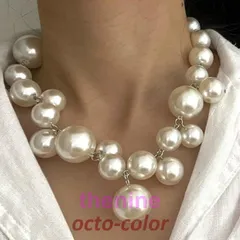 ネックレス レディース パール アクセサリー ジュエリー パールネックレス 大ぶりデザイン 個性的 ゴージャス エレガント 食事会 パーティー 可愛い