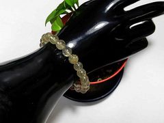 天然石 ラリマー(ペクトライト)7.8mm〜8.2mm玉ブレスレット 内周16.4cm 