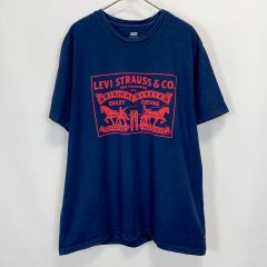 【古着】Levi's ツーホース ロゴプリント グラフィックTシャツ