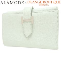 HERMES(エルメス) ベアンコンビネ ヴェルソ ヴェールペーパーミント アルザン 黄緑 ブラウン茶 ヴォーエプソン パラジウム金具 シルバー金具 K刻印 コンパクトウォレット 三つ折り 3つ折り ミニ財布 レディース 40802158698【アラモード】