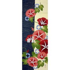 新品未使用品 手ぬぐい【朝顔優美】濱文様 夏ディスプレイ 壁飾り 夏タペストリー 夏壁飾り 夏ウォールデコ のれん 外国土産