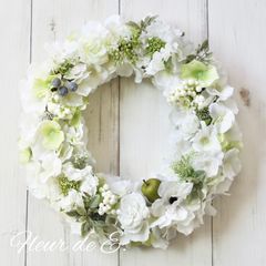 アーティフィシャルフラワー リース 24センチ - メルカリ