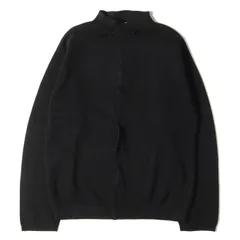 ARMANI COLLEZIONI アルマーニコレツォーニ 変形ネック コットン ニット スナップボタンカーディガン ブラック 48 イタリア製 ブランド カジュアル シンプル 着回しのサムネイル