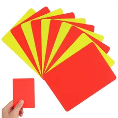【数量限定】フットサル フットボール 審判 色無地カード レッドカード イエローカード 用具 審判用品セット サッカー 赤と黄色のカード （10枚入） 警告カード 審判カード NUOLUX
