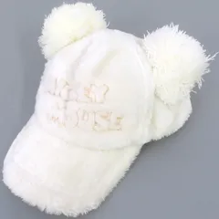 【中古】帽子 ミッキーマウス(ホワイト) キャップ(ポンポン付き) 「ディズニー」 東京ディズニーリゾート限定