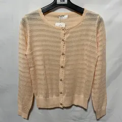 【新品タグ付き】KarL Park Lane カールパークレーン カーディガン M 長袖 羽織り 前開き 重ね着 薄手 透け感 フェミニン きれいめ クルーネック