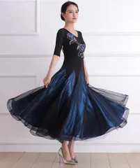 新品 未使用  新作 人気の練習着スタンダードにオススメ！五分丈袖ワンピース！露出少なめで細見え 社交ダンスドレス ラテンダンス衣装 レッスンウェア ステージ衣装