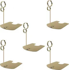 NYANDELMO ポップスタンド リングスタンド プライスカード 写真立て 5個セット(ゴールド,  10cm)