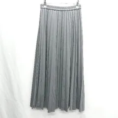 ◇ Auie F ロング丈 プリーツ スカート サイズ38 チャコールグレー レディース E  【1407180027701】