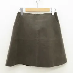レイビームス RayBeams ミニスカート フレア エコレザー スエード a780943