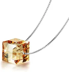 CHLOEOS ネックレス レディース 人気 ペンダント シルバー925 華奢 元素採用 BOX付き ライトブラウン 大きい( ライトブラウン 大きい)