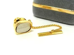 ■美品■ ChristianDior ディオール ロゴ タイピン タイチェーン ビジネス 紳士 メンズ ゴールド系×シルバー系 DK6350